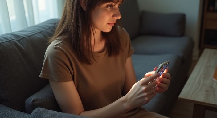 Ein spontanes Foto einer Person in einer natürlichen Umgebung. Eine Frau sitzt entspannt auf einem alten Sofa und suche Erotische Kontakte und Sex-Dating in Tirol