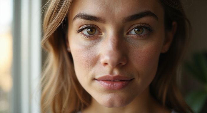 Nahaufnahme eines emotionalen Porträts mit feinen Gesichtszügen und Details. Sexkontakt Feldkirch